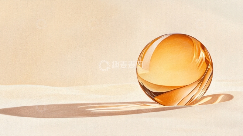 高清大图下载【趣麦麦图】金色透明球体
