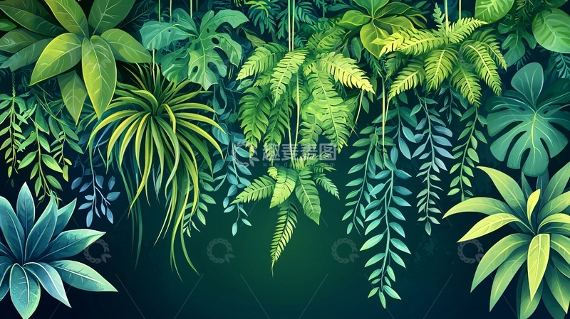 高清大图下载【趣麦麦图】热带植物背景