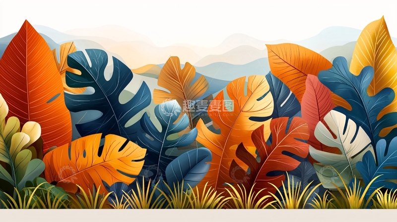 高清大图下载【趣麦麦图】热带植物群高清图片