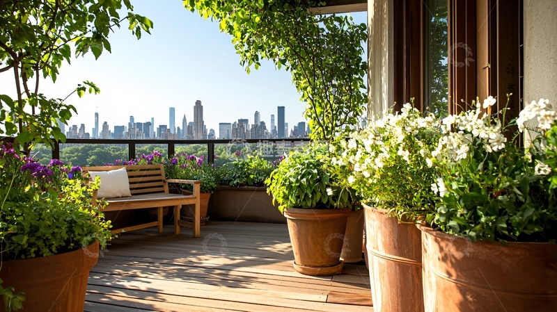 高清大图下载【趣麦麦图】城市天台花园