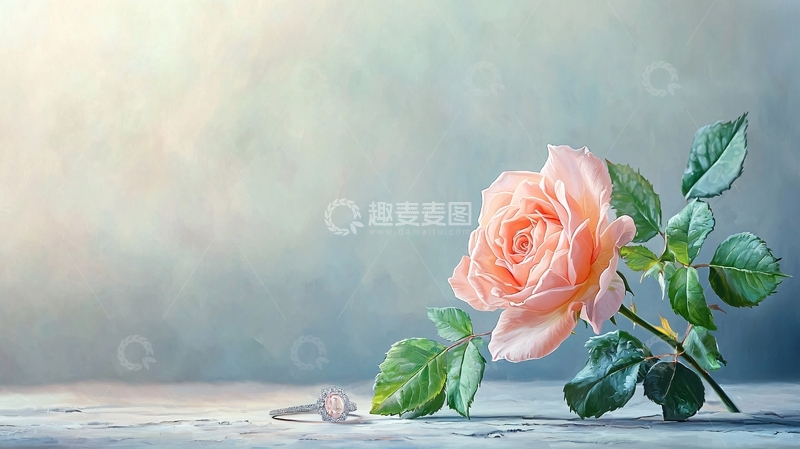 高清大图下载【趣麦麦图】粉色玫瑰静物