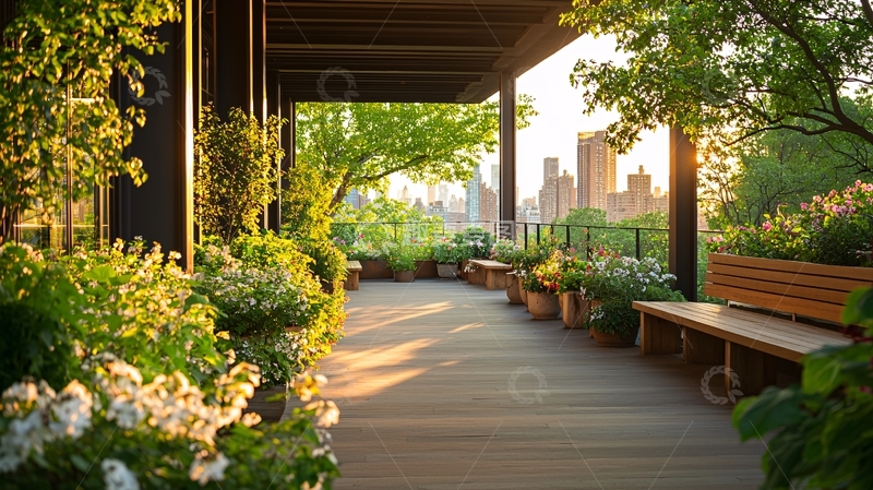 高清大图下载【趣麦麦图】城市天台花园