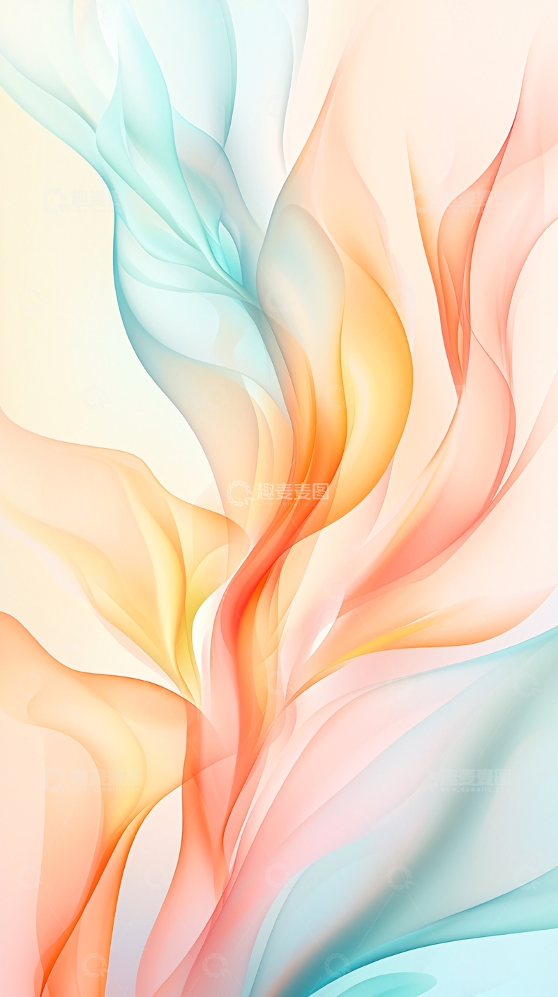 高清大图下载【趣麦麦图】抽象水彩丝绸纹理