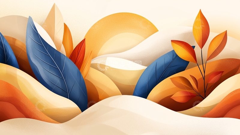 高清大图下载【趣麦麦图】抽象植物背景