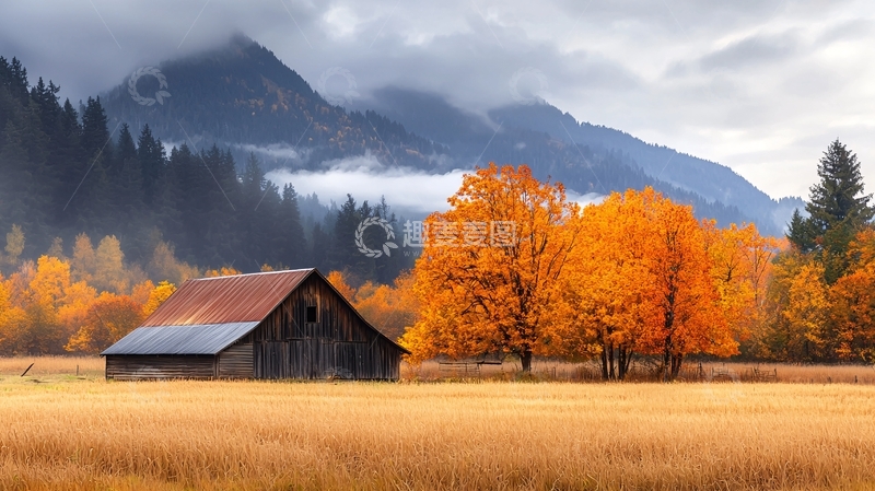 高清大图下载【趣麦麦图】秋日乡村高清图片