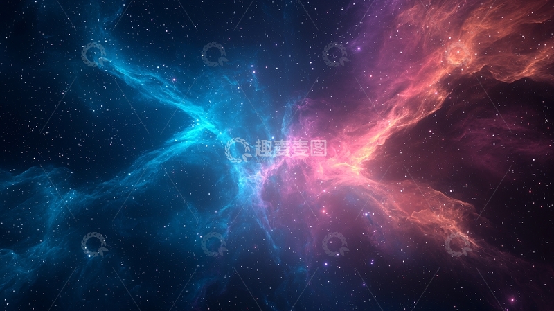 高清大图下载【趣麦麦图】绚丽星云宇宙背景