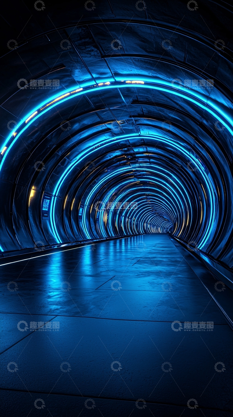 高清大图下载【趣麦麦图】未来科技感隧道
