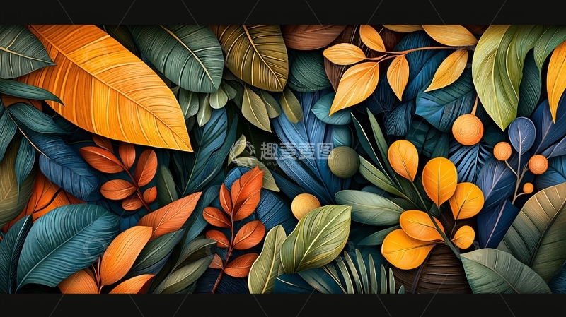 高清大图下载【趣麦麦图】叶子鲜艳的植物图
