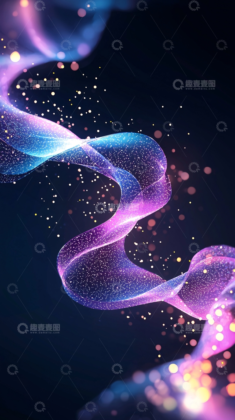 高清大图下载【趣麦麦图】绚丽光线粒子流动