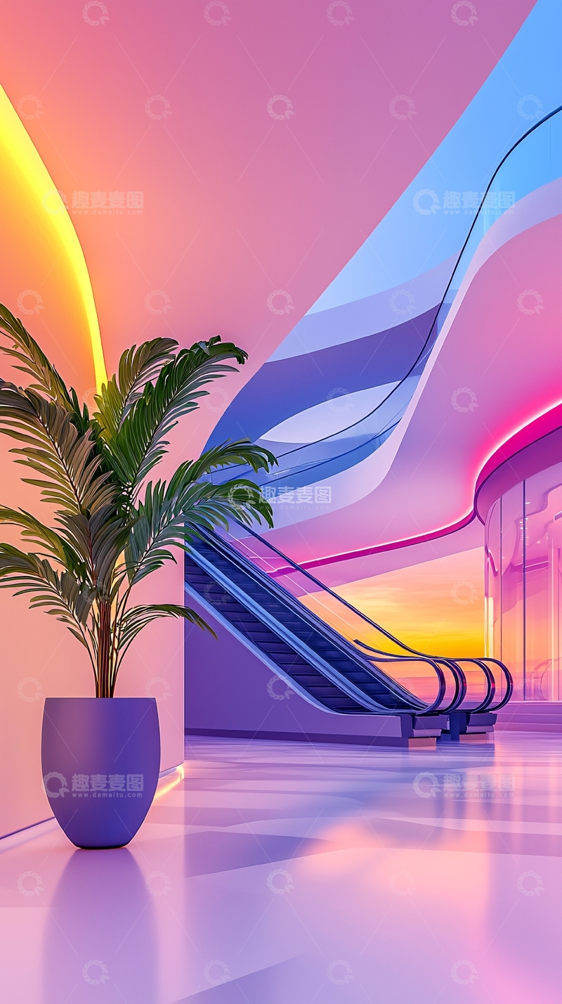 高清大图下载【趣麦麦图】未来感室内设计