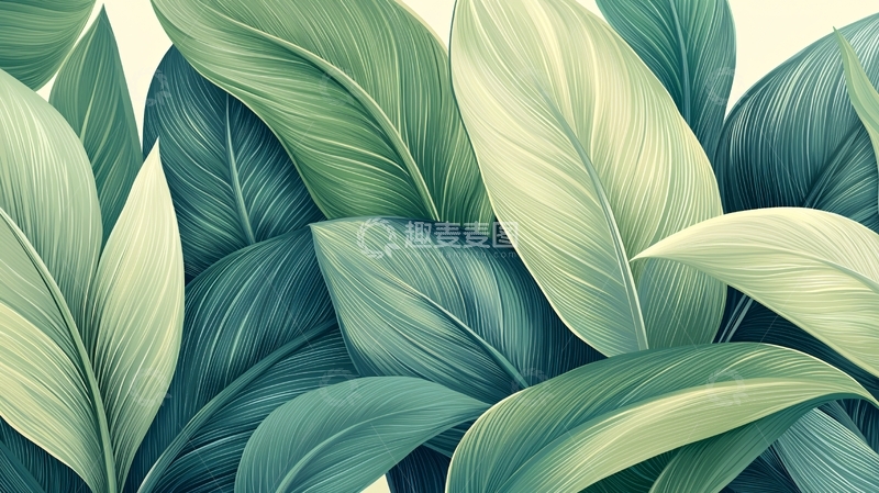 高清大图下载【趣麦麦图】绿色植物叶子特写