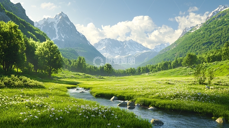 高清大图下载【趣麦麦图】葱郁山谷高清图片