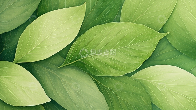 高清大图下载【趣麦麦图】绿叶特写高清图片