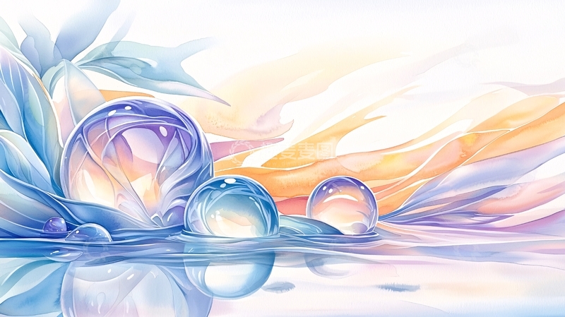 高清大图下载【趣麦麦图】水彩风格高清图片