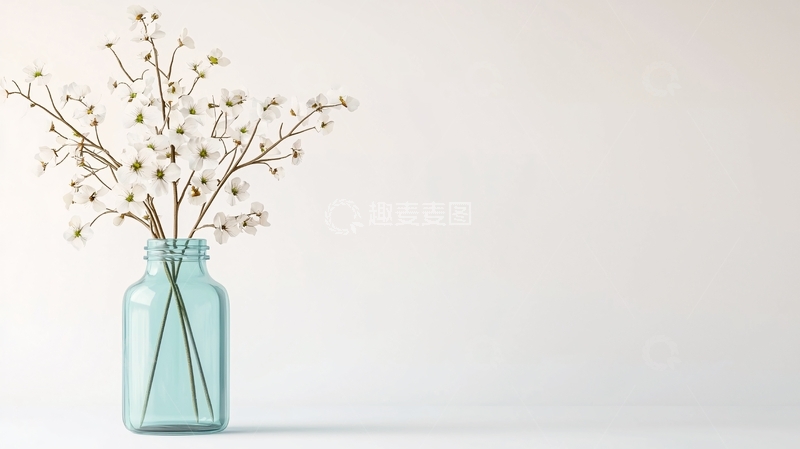 高清大图下载【趣麦麦图】淡雅花束静物背景