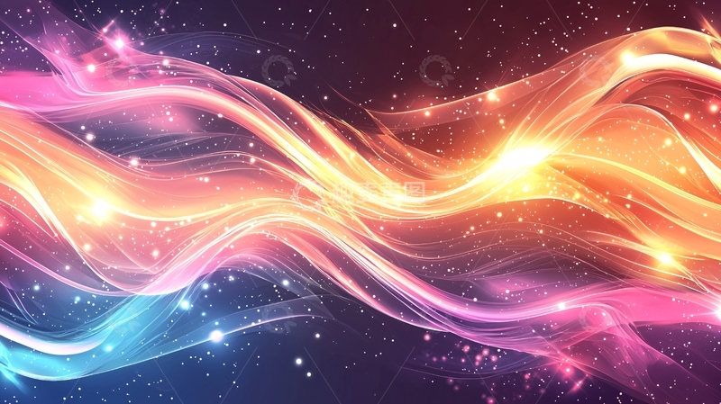 高清大图下载【趣麦麦图】绚丽光影流线背景