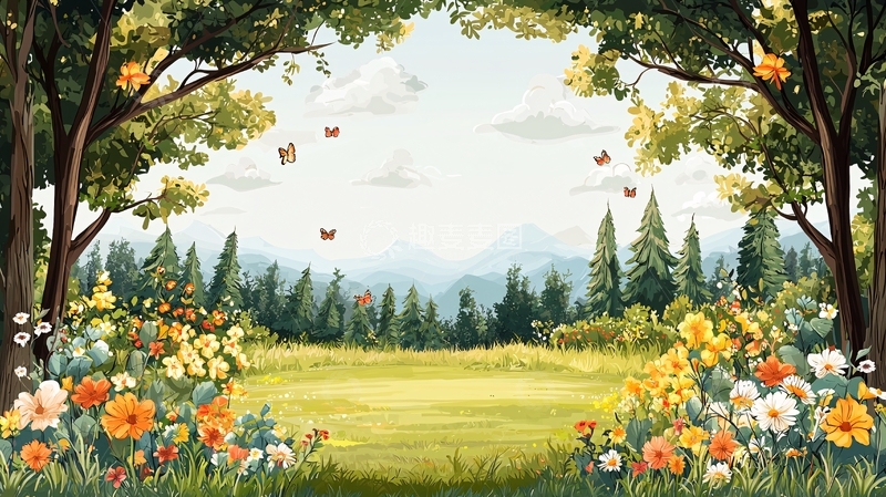 高清大图下载【趣麦麦图】童话般的森林空地