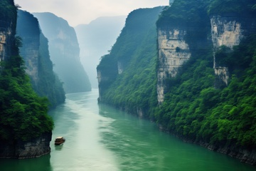 峡谷河流大山美景