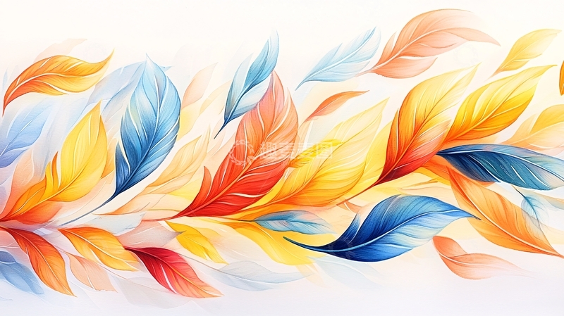 高清大图下载【趣麦麦图】彩色羽毛高清图片