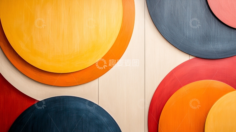 高清大图下载【趣麦麦图】彩色圆盘叠加