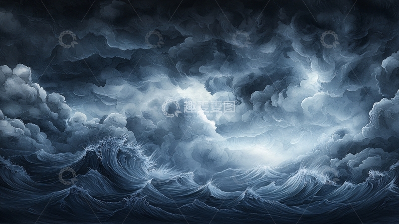 乌云密布的天空