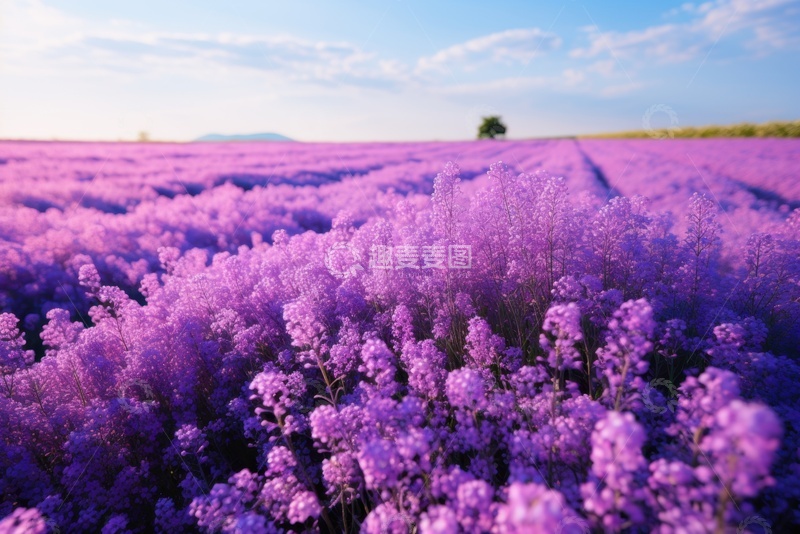 高清大图下载【趣麦麦图】-一片薰衣草花田
