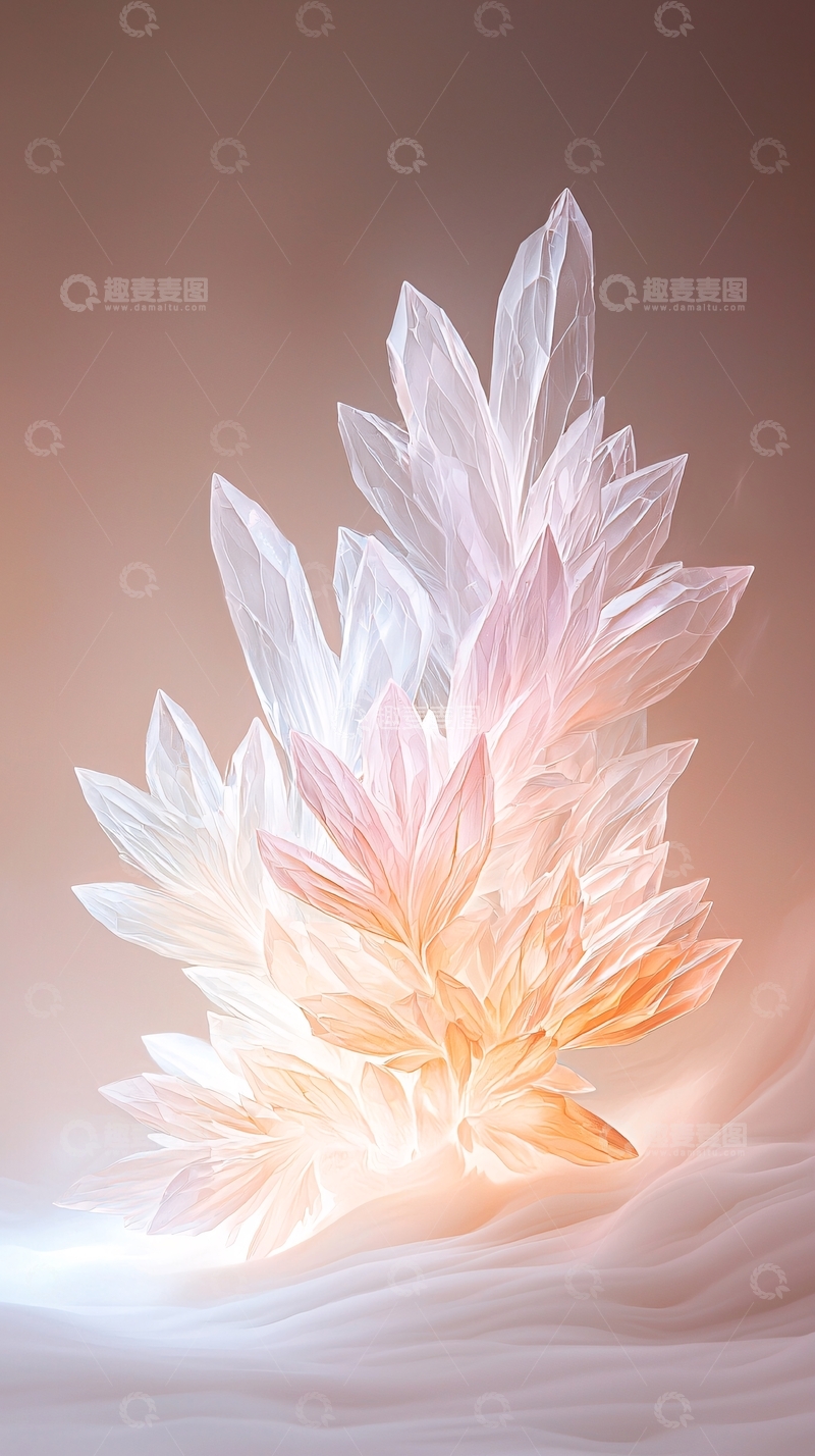 高清大图下载【趣麦麦图】透明晶体簇高清图片