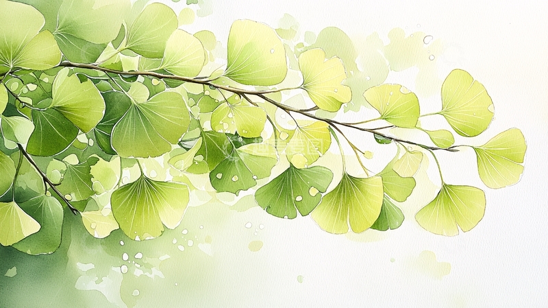 高清大图下载【趣麦麦图】清新绿色小叶植物特写