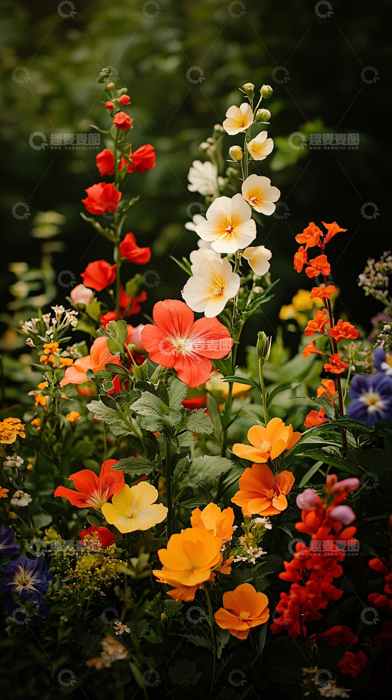 高清大图下载【趣麦麦图】色彩鲜艳的花朵盛开