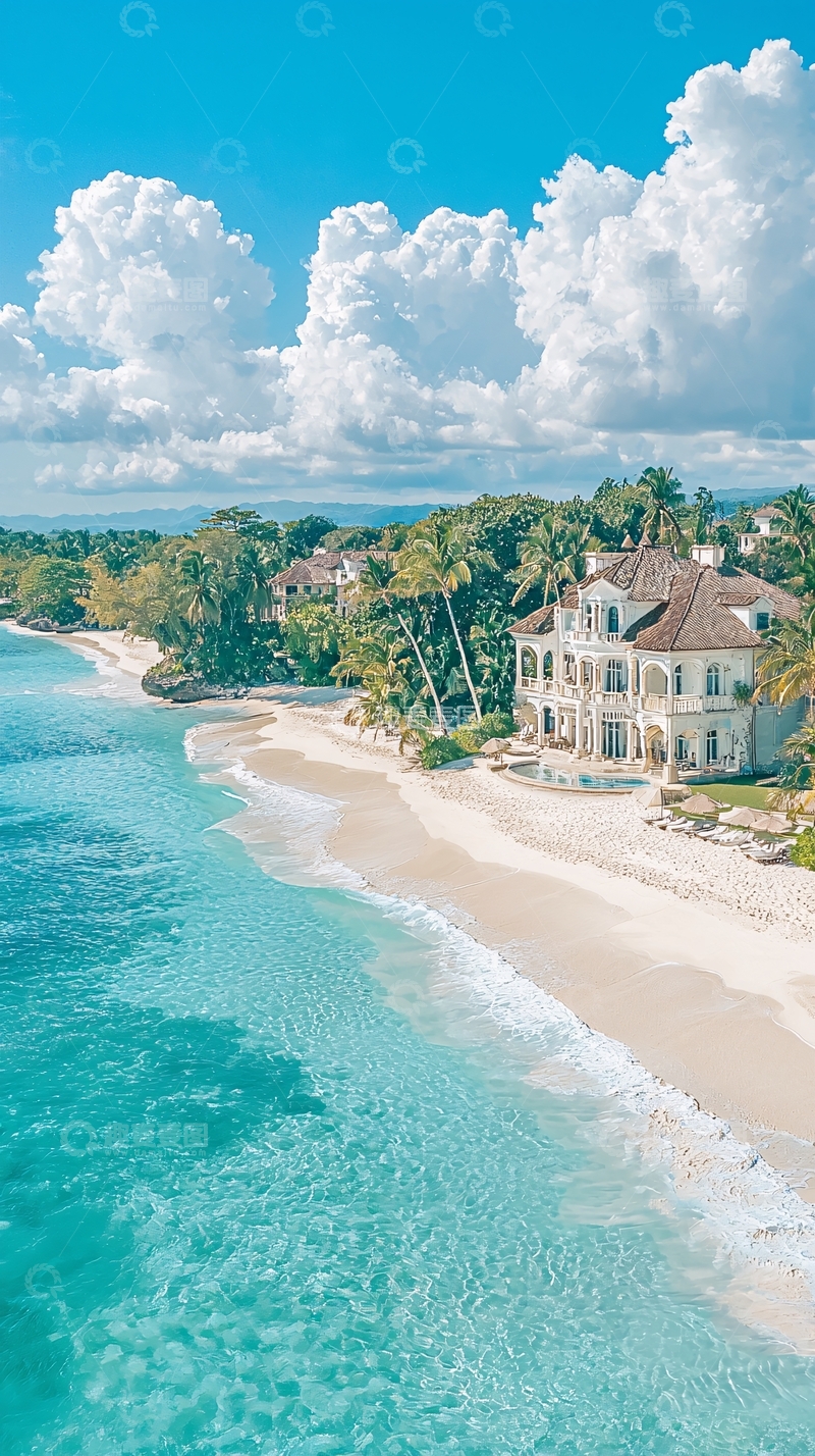 高清大图下载【趣麦麦图】海边豪华别墅