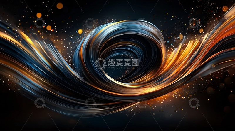 高清大图下载【趣麦麦图】抽象艺术漩涡光线