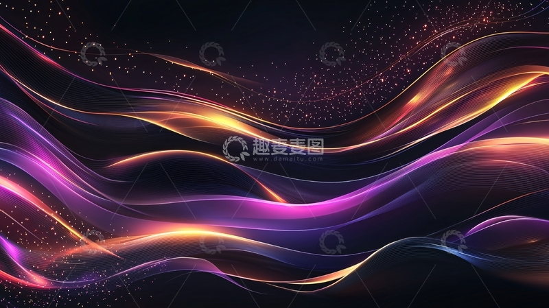 高清大图下载【趣麦麦图】绚丽多彩的抽象光线