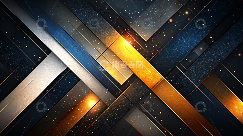高清大图下载【趣麦麦图】金属几何抽象背景