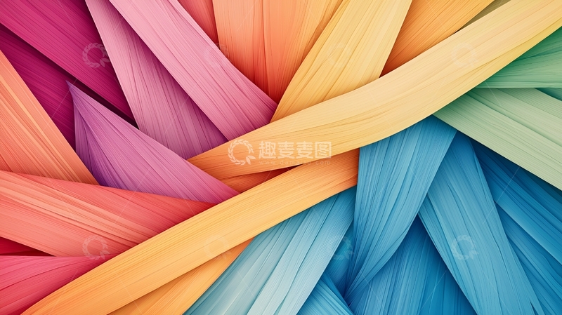 高清大图下载【趣麦麦图】色彩缤纷的抽象条纹背景