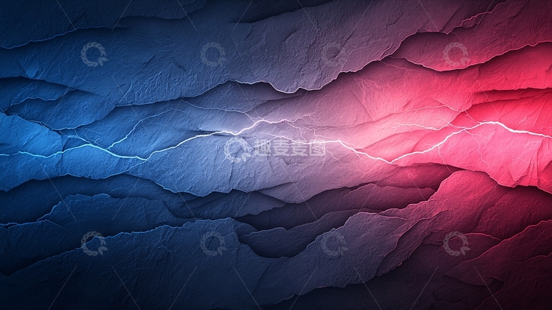 高清大图下载【趣麦麦图】蓝红色抽象岩石纹理