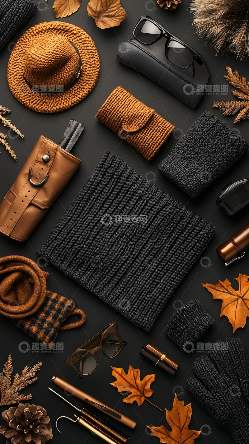 高清大图下载【趣麦麦图】秋冬配饰时尚摆拍