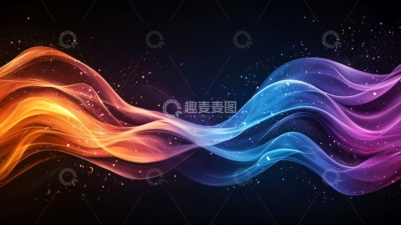 高清大图下载【趣麦麦图】彩色光线流动