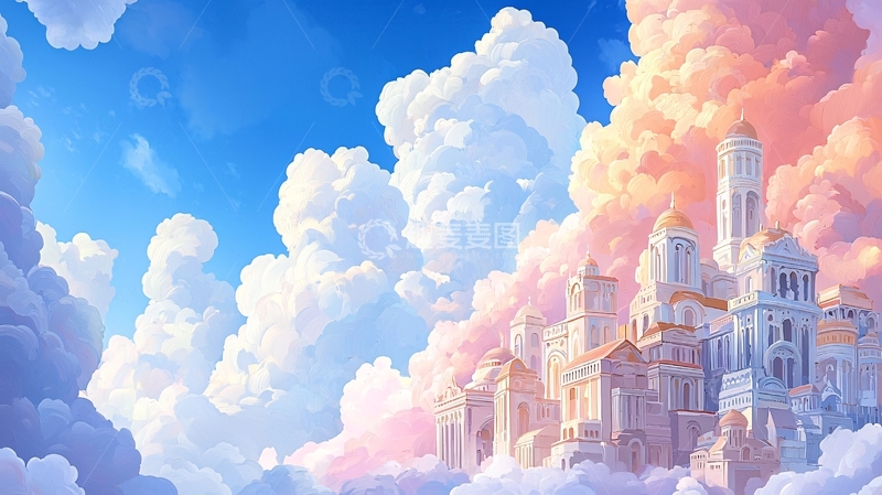 高清大图下载【趣麦麦图】童话天空城堡