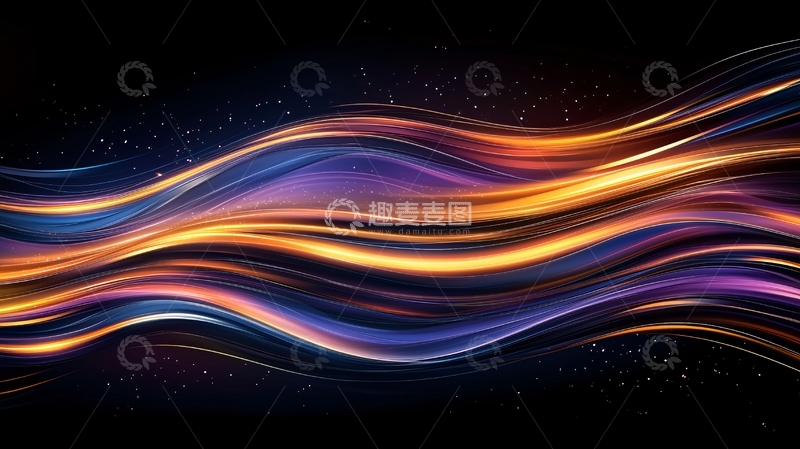 高清大图下载【趣麦麦图】光线流动抽象背景