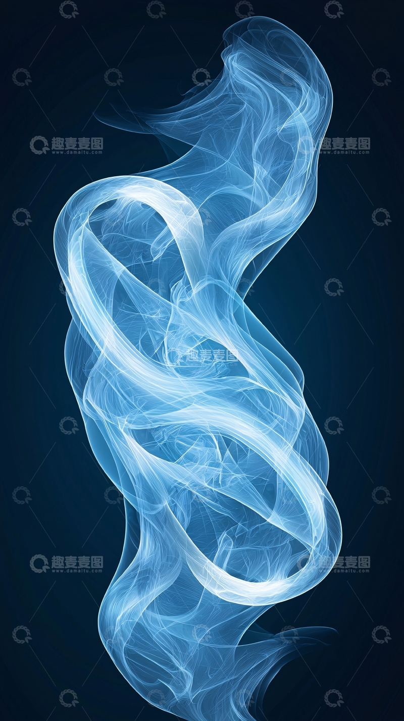 高清大图下载【趣麦麦图】蓝色烟雾背景