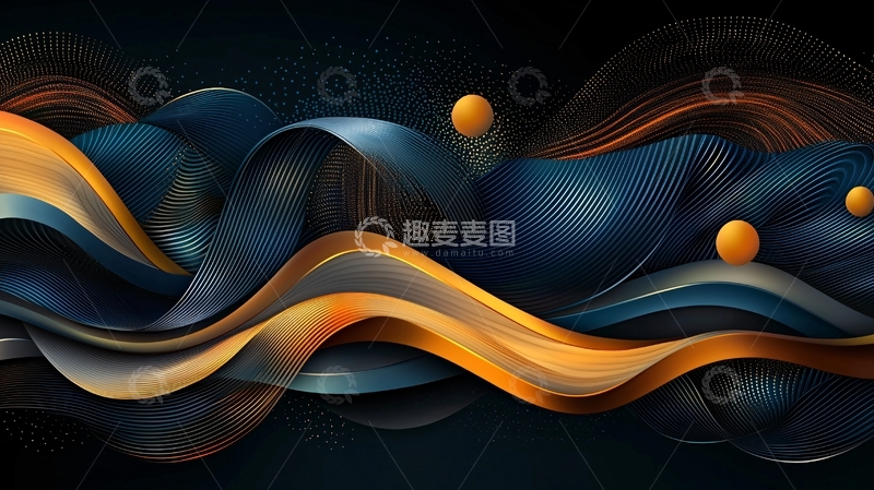 高清大图下载【趣麦麦图】抽象流体艺术背景