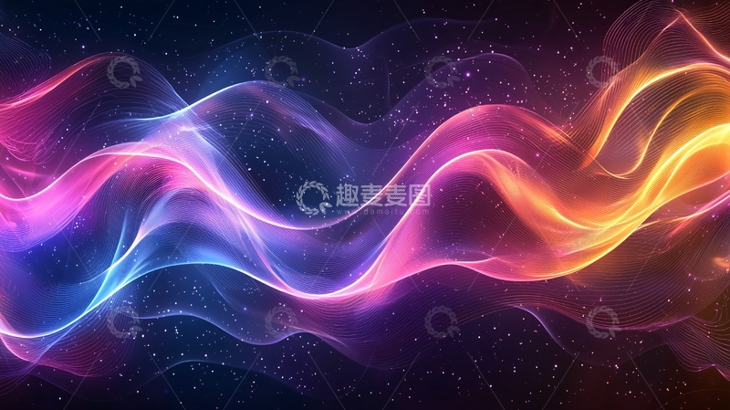 高清大图下载【趣麦麦图】抽象波浪艺术背景