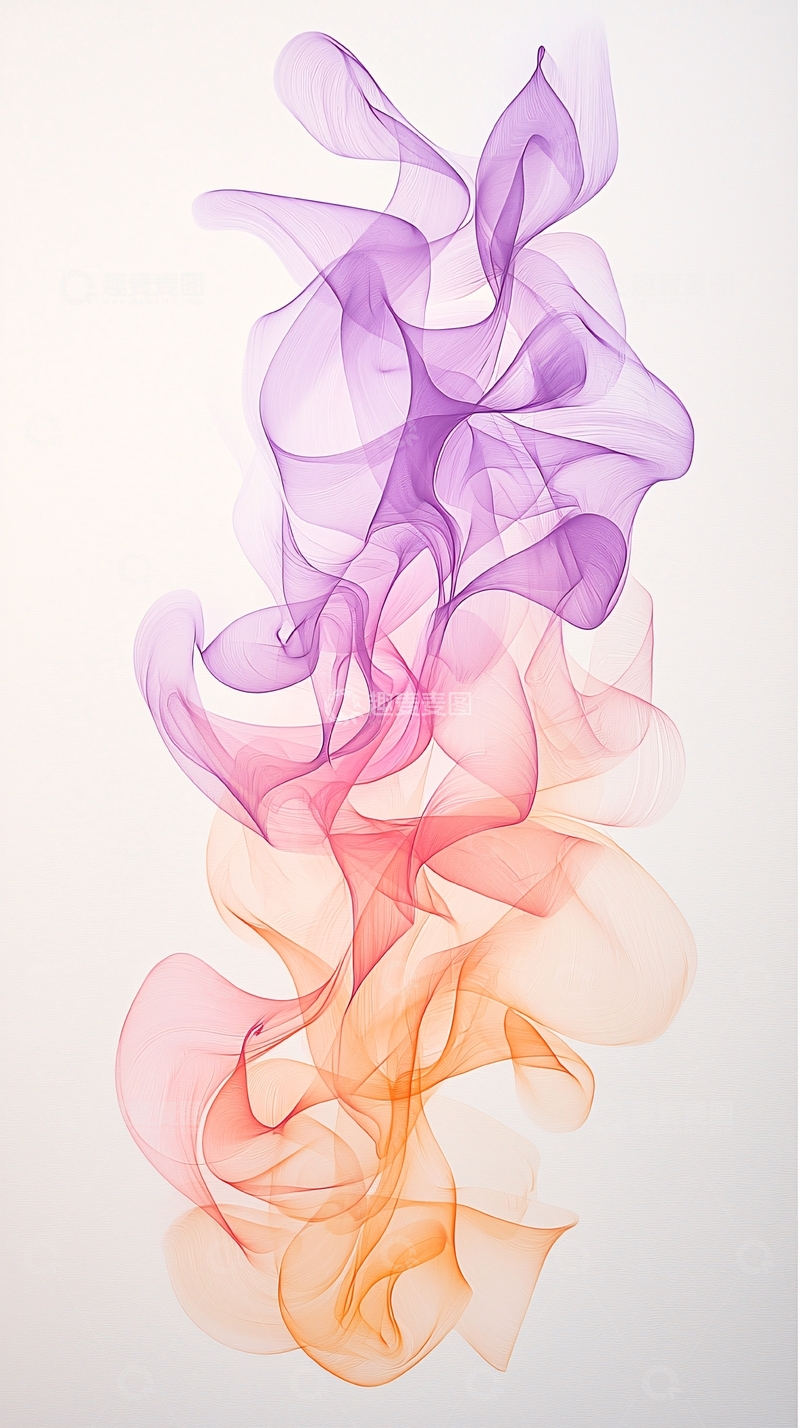 高清大图下载【趣麦麦图】抽象紫色粉色橙色烟雾
