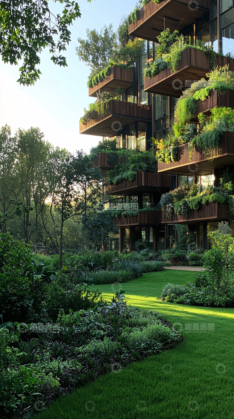 高清大图下载【趣麦麦图】垂直森林建筑