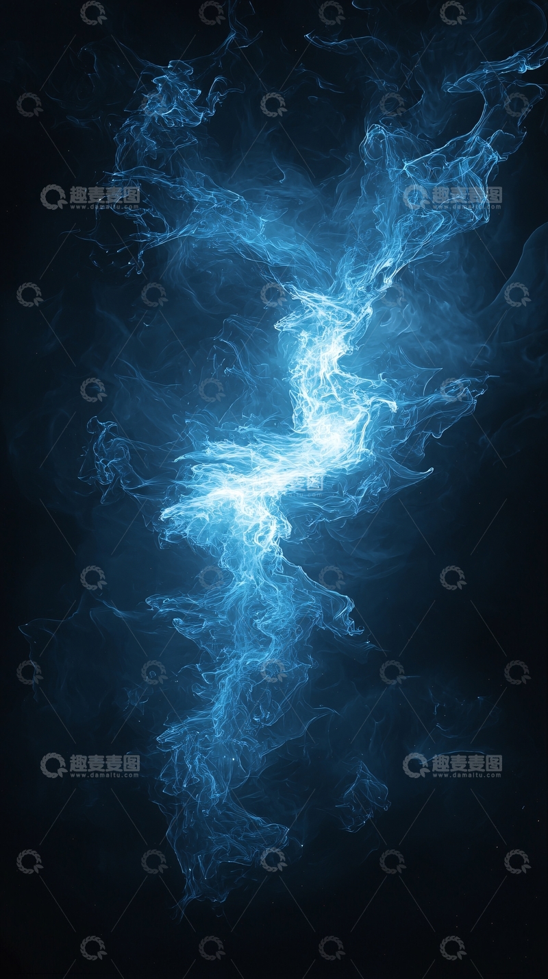 高清大图下载【趣麦麦图】蓝色能量流高清图片