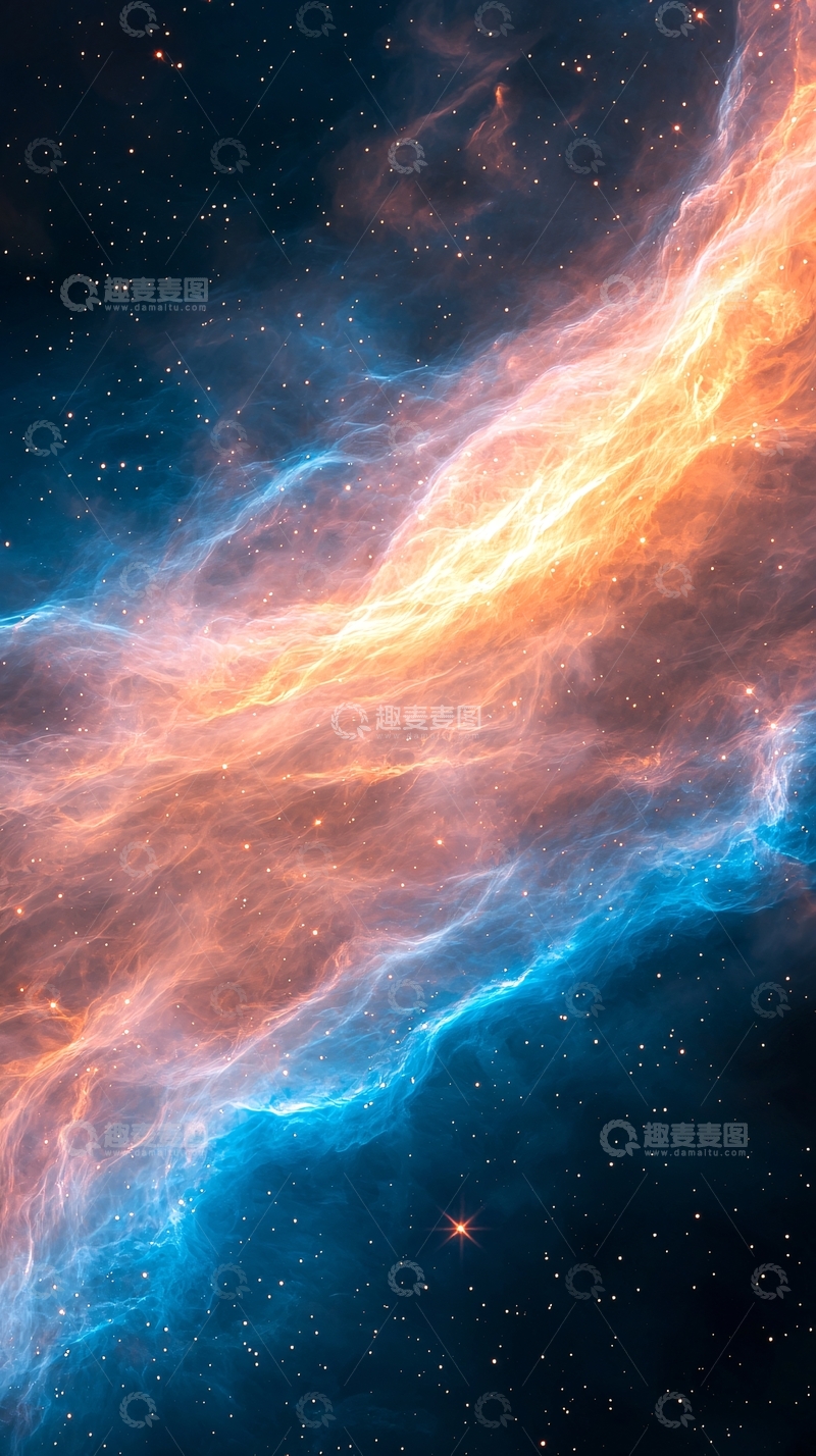 高清大图下载【趣麦麦图】绚丽星云宇宙背景
