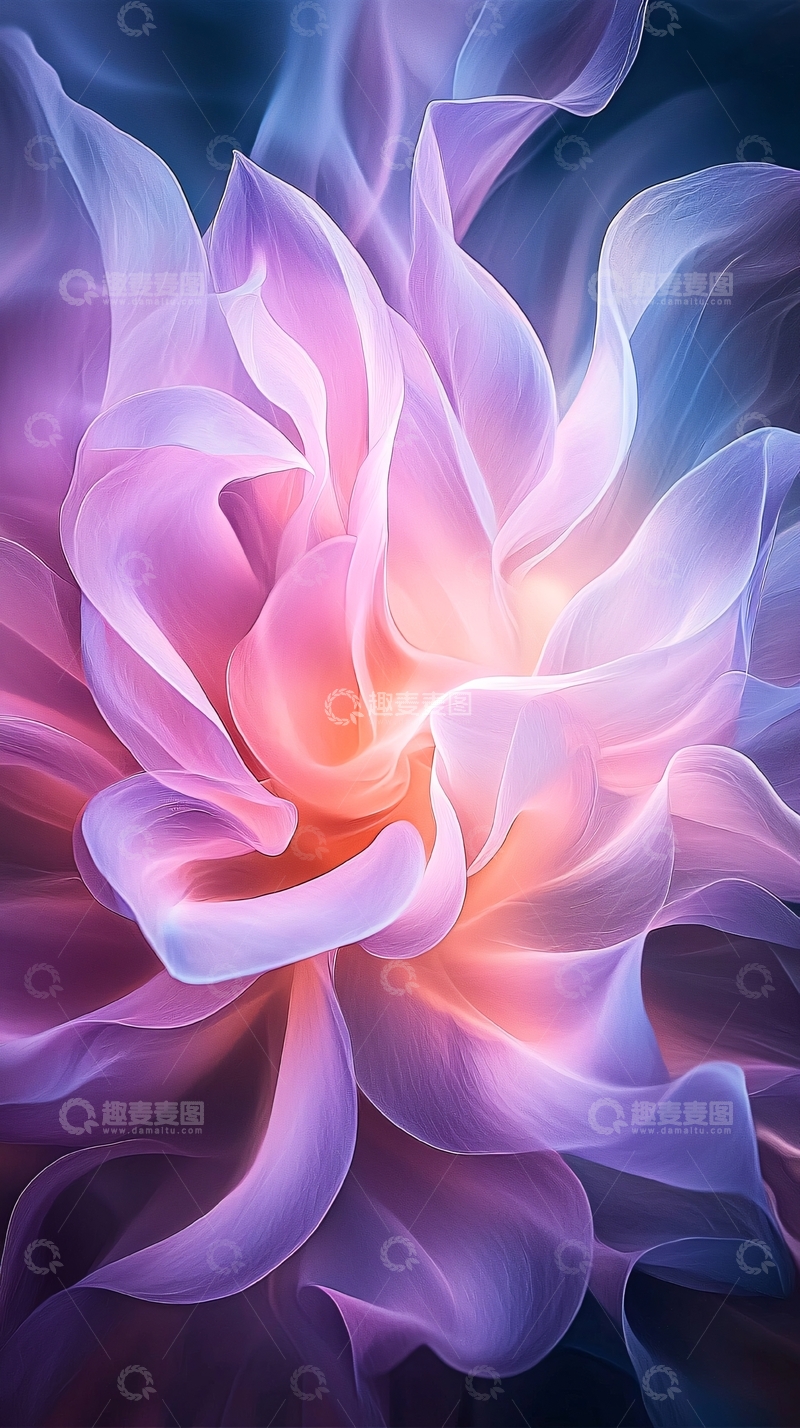 高清大图下载【趣麦麦图】梦幻般粉紫色花朵