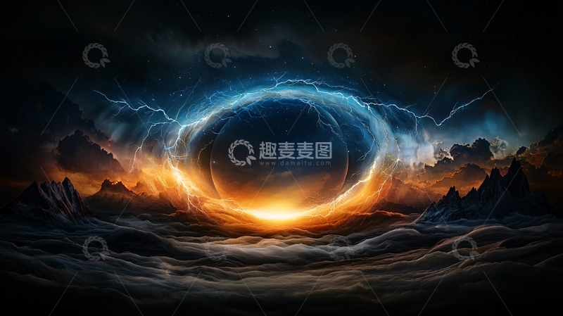 高清大图下载【趣麦麦图】能量漩涡高清图片