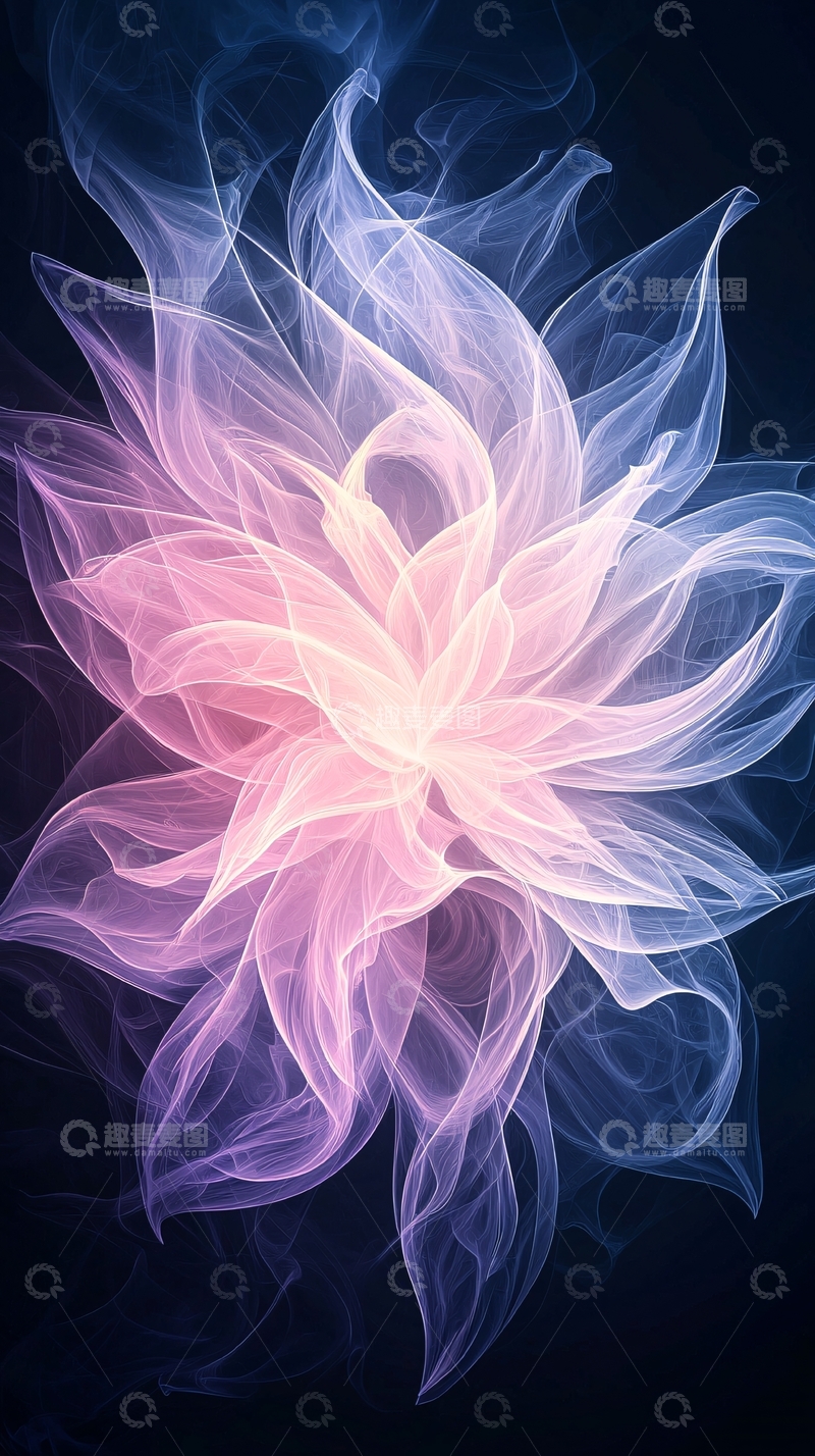 高清大图下载【趣麦麦图】唯美花朵烟雾效果