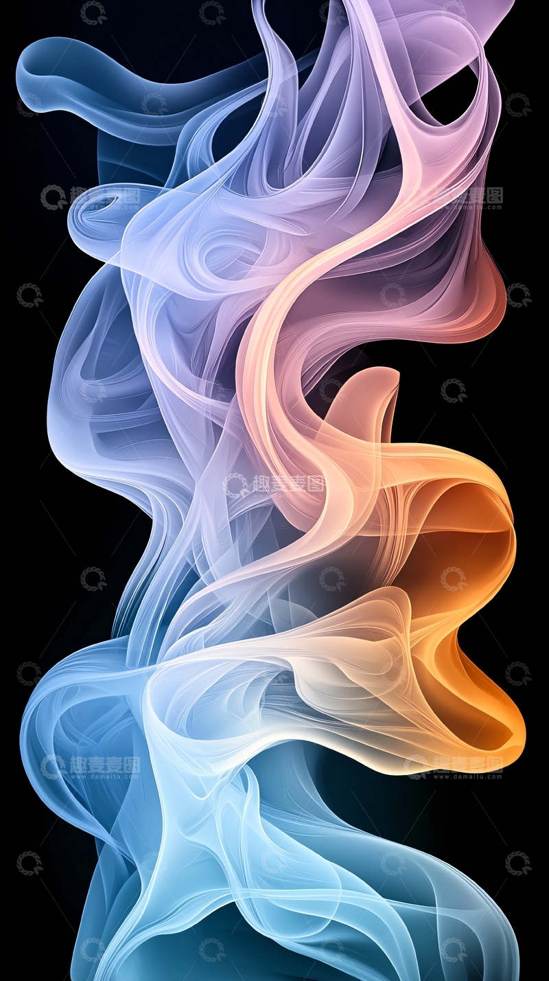 高清大图下载【趣麦麦图】彩色烟雾抽象背景